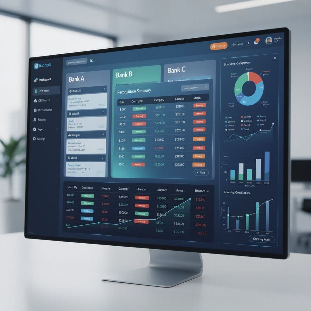 Conciliação automática de extratos OFX em sistema financeiro