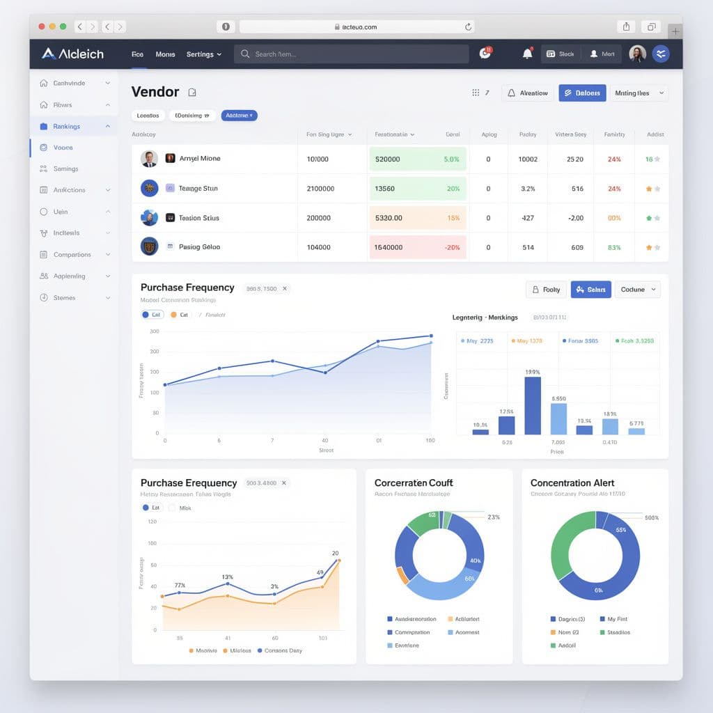 Dashboard por fornecedor