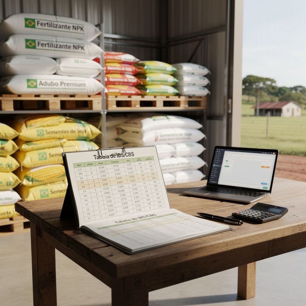 Produtor rural analisando tributação de insumos agro na Reforma Tributária 2025