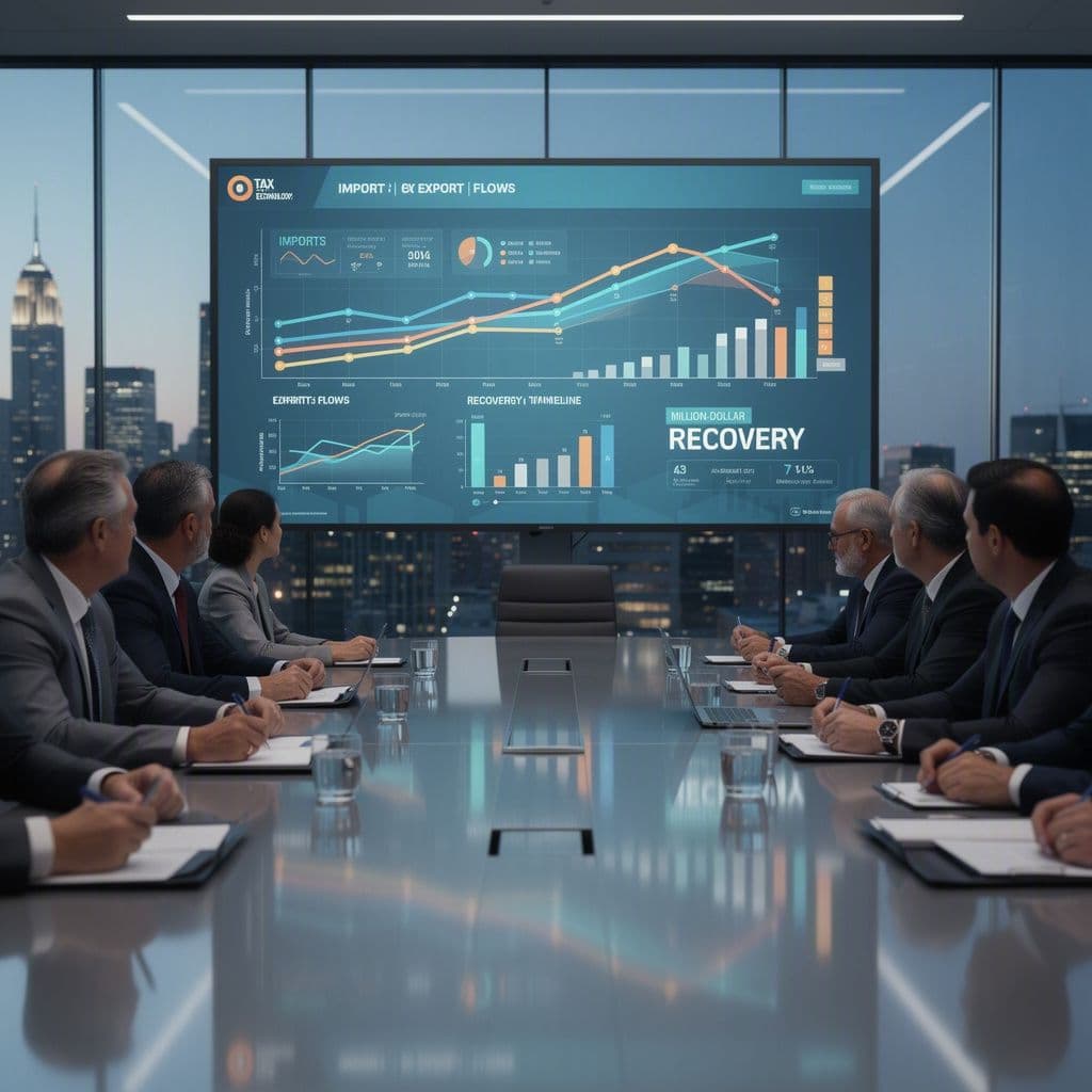 Diretoria financeira acompanhando recuperação milionária com base em histórico fiscal completo