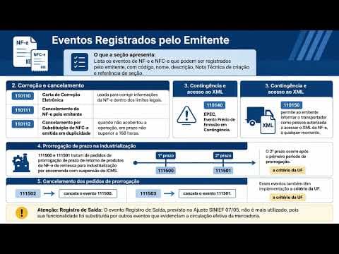Eventos NF-e e NFC-e do Emitente no MOC 7.0