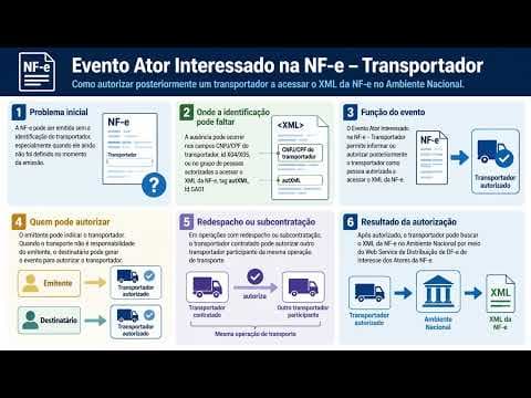 Evento Ator Interessado na NF-e: Autorize o Transportador no XML