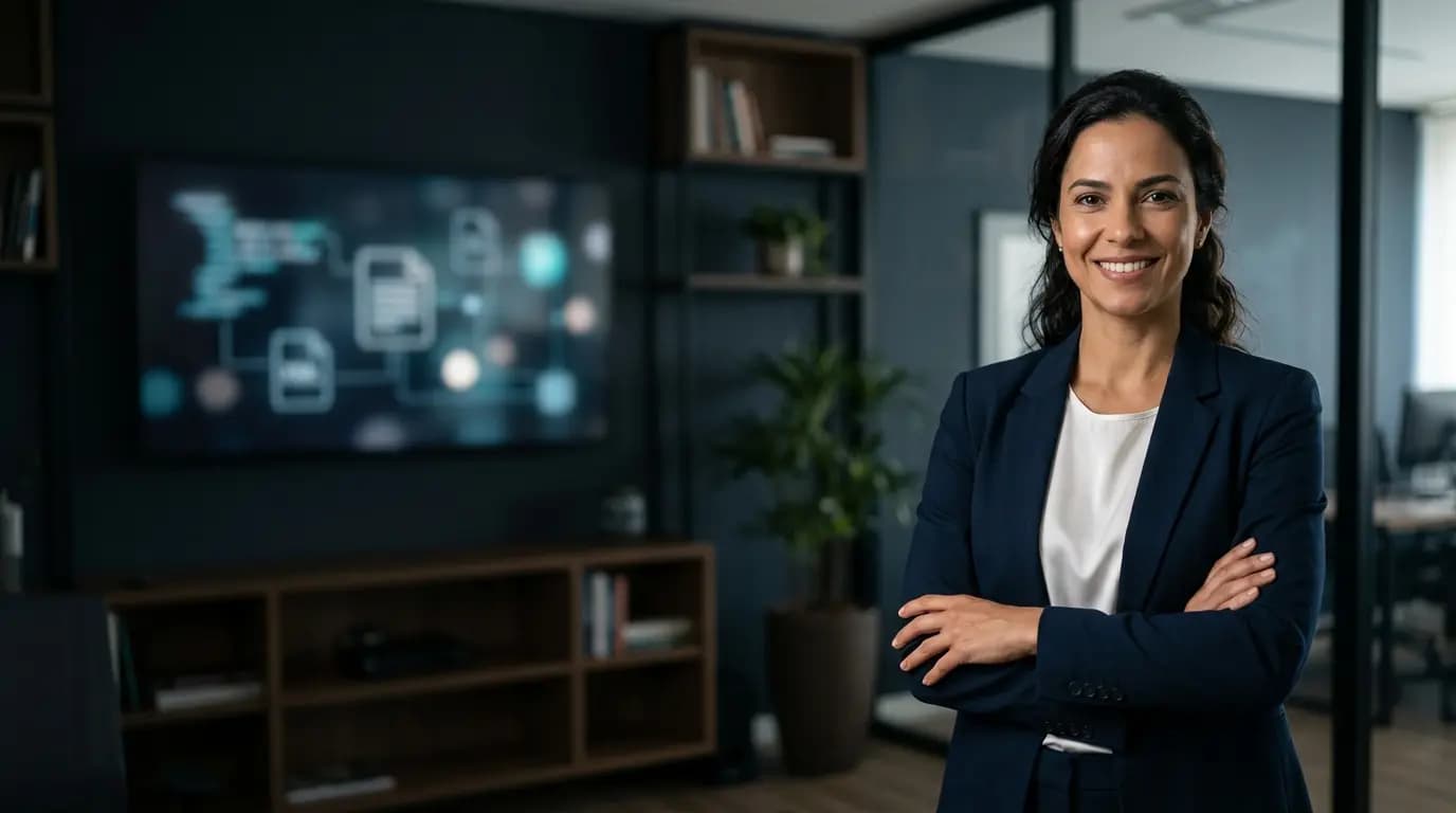 Profissional usando a plataforma MagelNet em um notebook