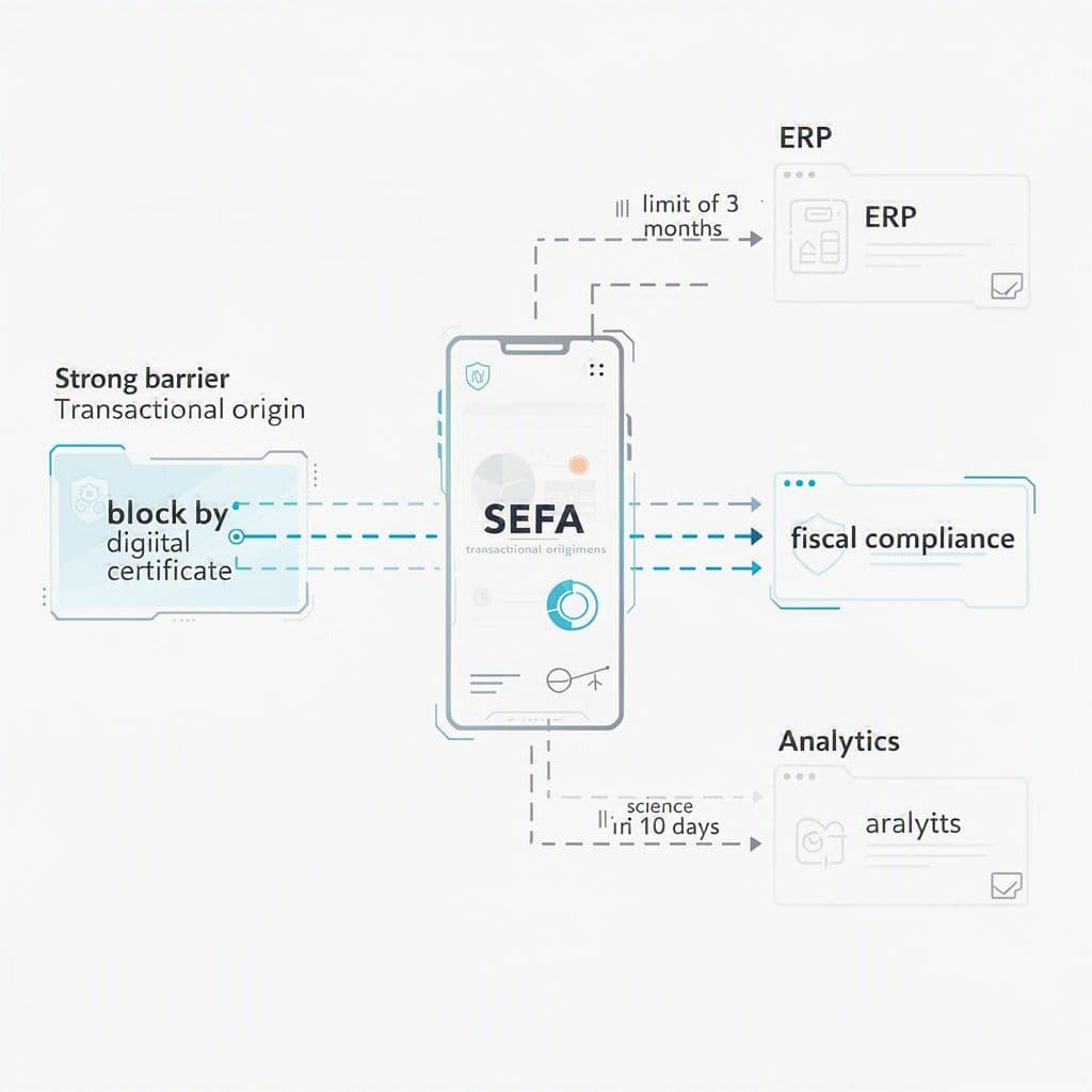 Fluxo mostrando bloqueios da SEFAZ afetando consultas históricas fiscais