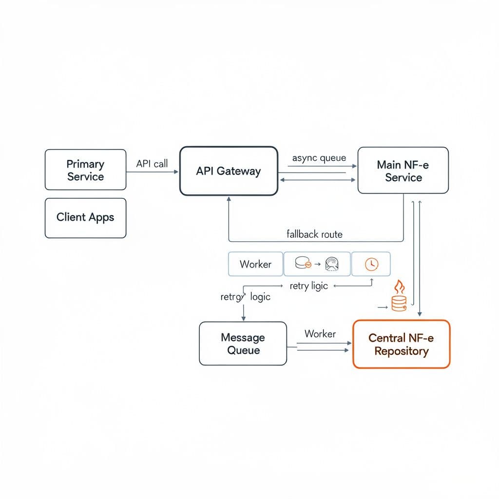 Fluxo de fallback de NF-e para repositório central