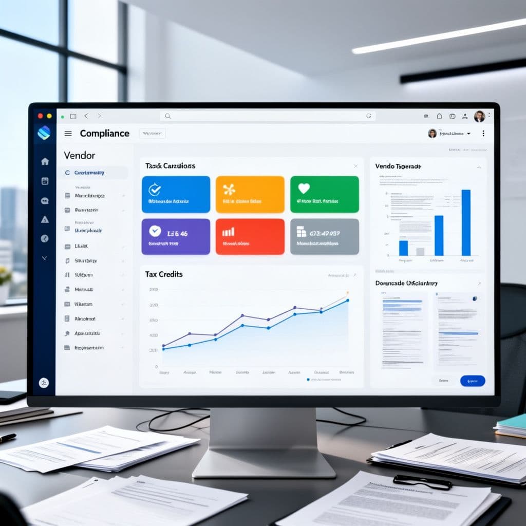 Dashboard com fornecedores classificados por risco fiscal e documentos eletrônicos relacionados