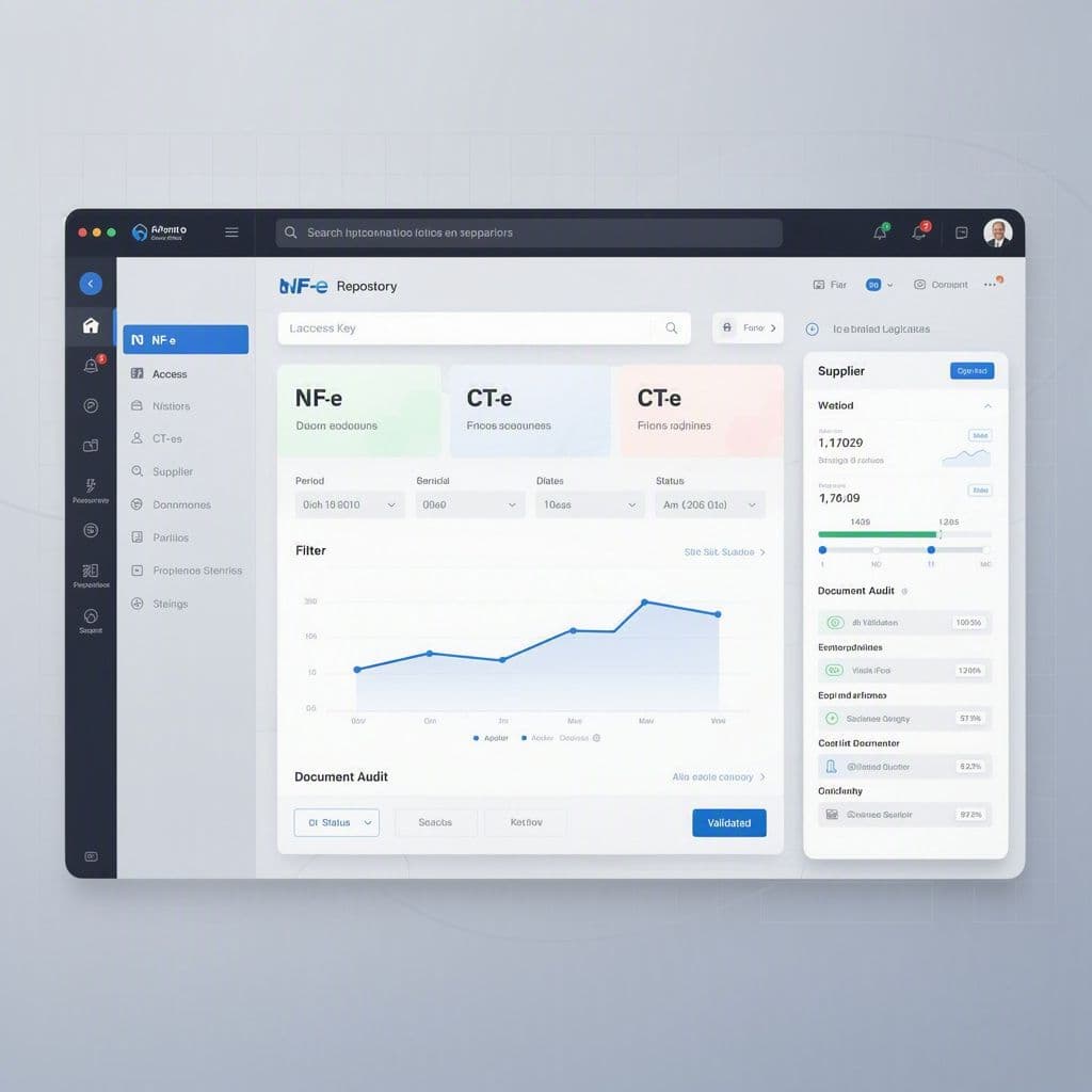 Repositório centralizado de notas fiscais com busca e filtros