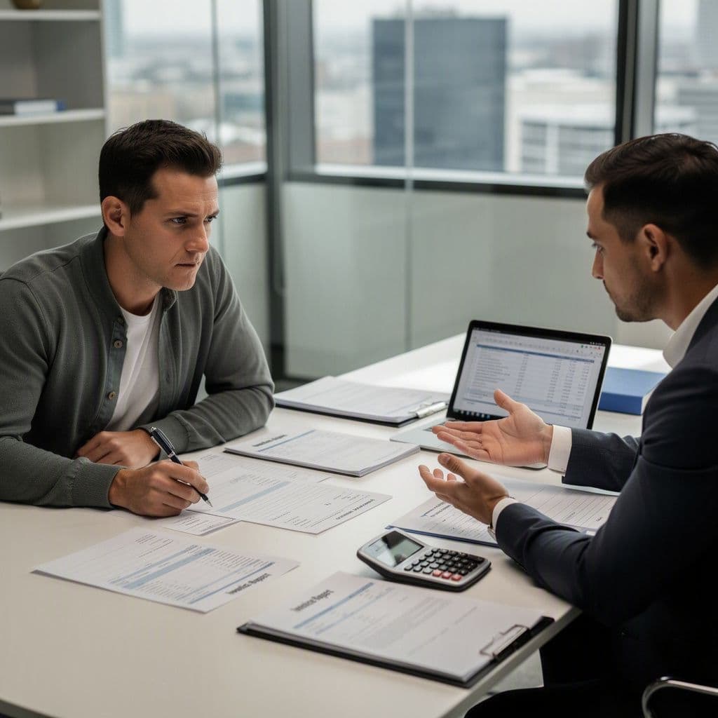 Gestor renegociando contrato com base em relatório de notas fiscais
