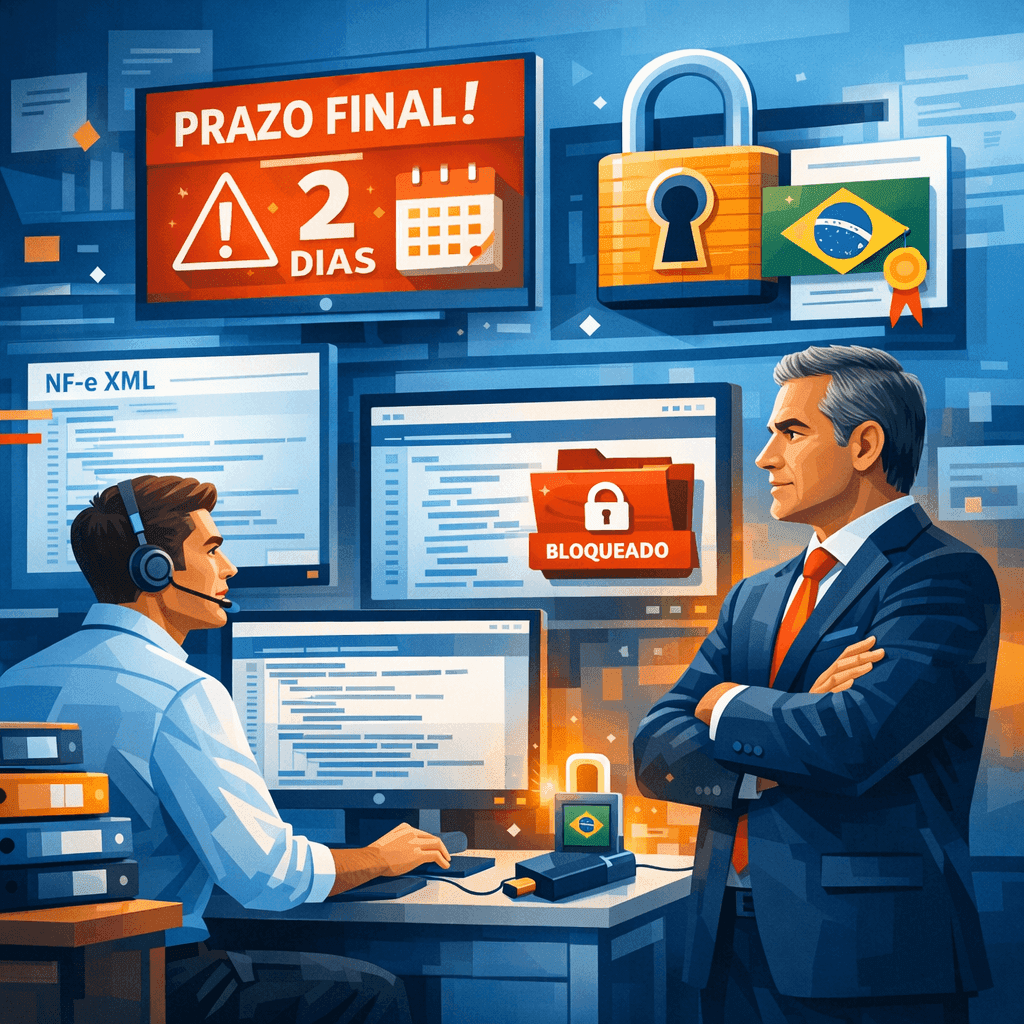 Equipe fiscal enfrentando bloqueios para compartilhar XMLs de notas fiscais