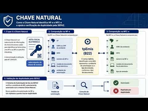Chave Natural na NF-e e NFC-e: composição, tpEmis e duplicidade