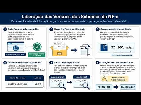 Schemas da NF-e: Pacote de Liberação, Versões e Correções