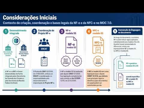 Considerações Iniciais ao MOC 7 - Manual de Orientação ao Contribuinte da Receita Federal sobre NFe.
