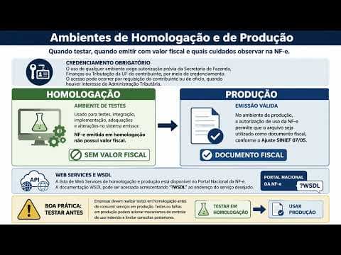NF-e: Homologação x Produção, Credenciamento e Web Services